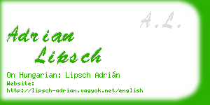 adrian lipsch business card